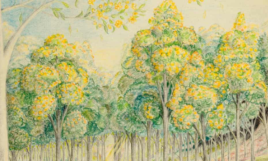 Detail from The Forest of Lothlórien in Spring by JRR Tolkien.