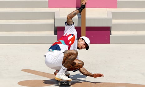 Nyjah Huston in action during the prelim