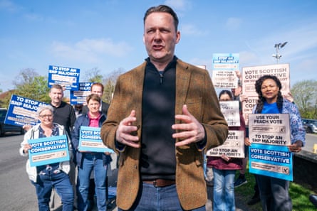 Russell Findlay on the campaign trail with Conservative party supporters