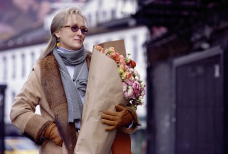 Clarissa Vaughan in The Hours carries a large bouquet of flowers