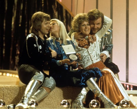 ‘The solitary entrants who look like they belong on Top of the Pops rather than in Batley Variety club’ … Abba win the Eurovision song contest in 1974.