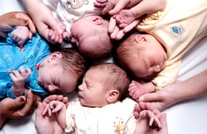Newborn babies in a NHS maternity unit of Royal Sussex county hospital in Brighton, 2002
