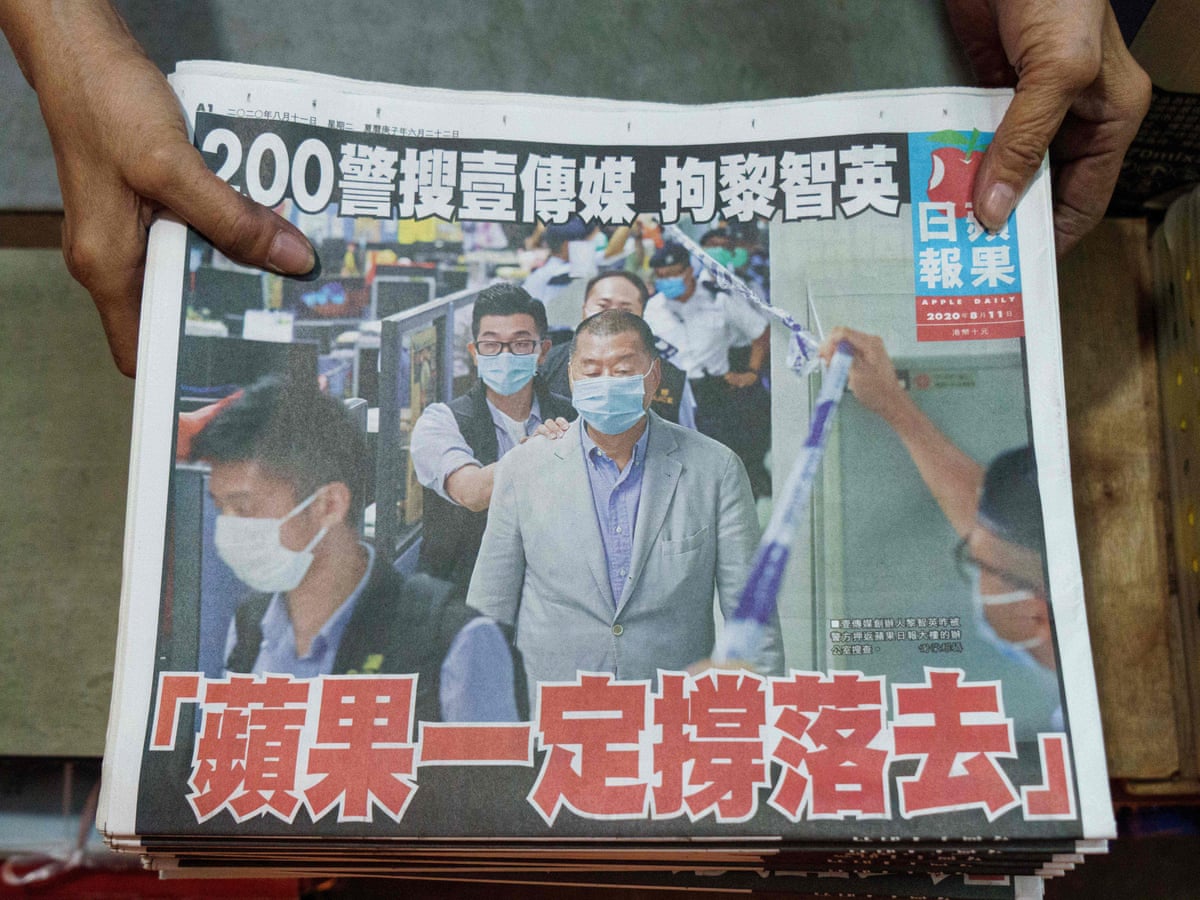 Hong Kong rallies around Apple Daily after arrest of founder Jimmy Lai | Hong Kong | The Guardian