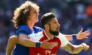 Mates And Survivors Olivier Giroud And David Luiz Cross Swords In Final Football The Guardian