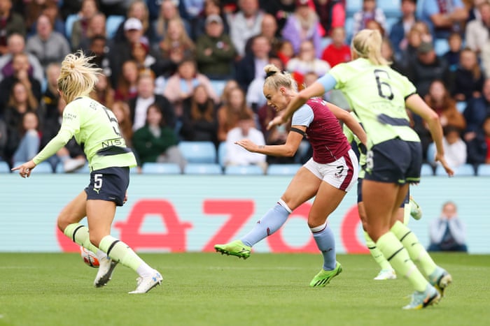 Aston Villa v Manchester City: Women’s Super League – live | Aston Villa Women 6 Alisha Lehmann of Aston Villa scores.