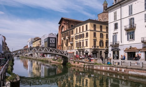 The Navigli canal region in Milan has been revived as a trendy nightlife spot.