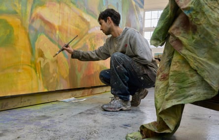 At work β¦ Grewal in his studio.