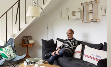 Room with a view: Julian Vogel beneath the stone stairs that lead up to the top room.