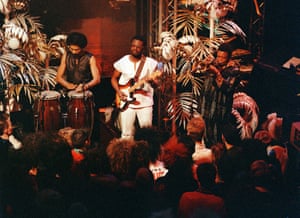 Recording for The Tube television show in 1985