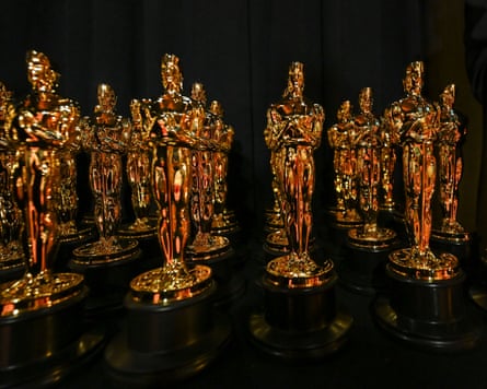 Oscar statuettes.