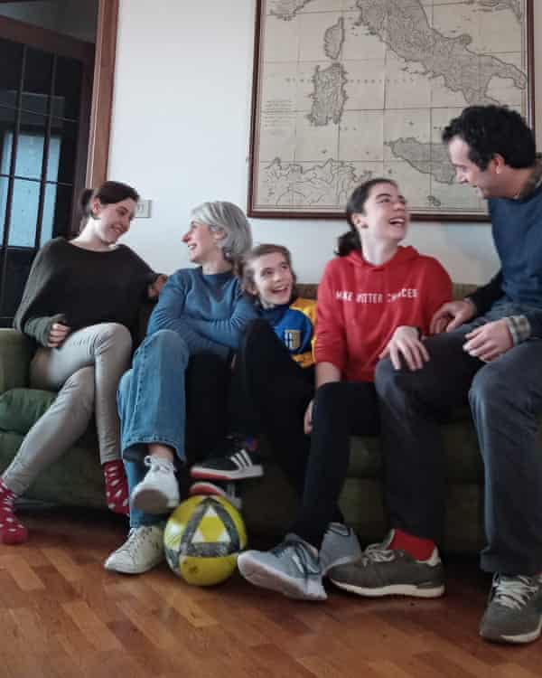Tobias Jones and family at home in Parma