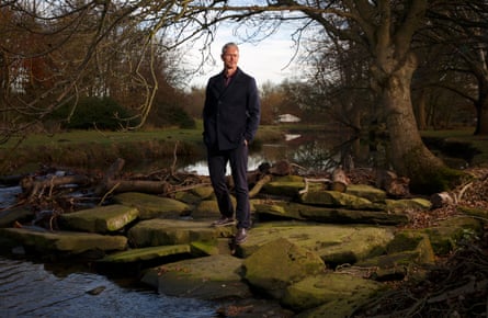 Mark Foster, the ex World Champion and Olympic swimmer, poses for a portrait near his home