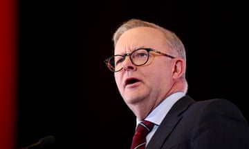 Australian Prime Minister Anthony Albanese delivers a keynote address at the Western Sydney Leadership Dialogue at Sydney Olympic Park, Sydney, Friday, May 24, 2024. (AAP Image/Bianca DeMarchi) NO ARCHIVING