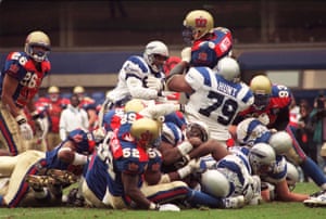 The London Monarchs take on the Scottish Claymores at White Hart Lane in 1996.