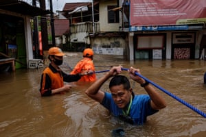 Jakarta, Indonesia: Severe flooding in numerous areas of the capital have caused more than 1,300 people to be evacuated from their homes.