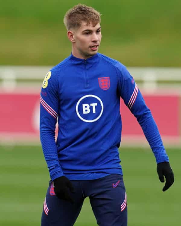 England's first team called up Emile Smith Rowe for the first time on Monday.