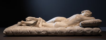 Gian Lorenzo Bernini’s 17th-century carving of Sleeping Hermaphroditus.