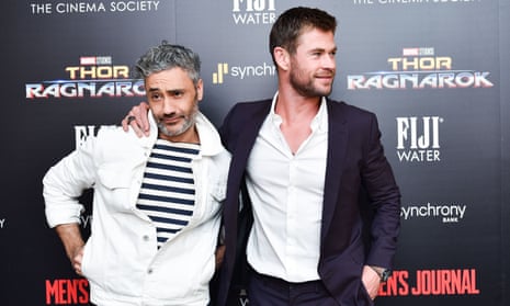 Director Taika Waititi and lead actor Chris Hemsworth at the Thor: Ragnarok film premiere, the film that’s at the centre of the Disney/LA Times dispute
