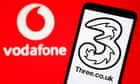 Vodafone-Three merger could mean higher prices, UK watchdog warns