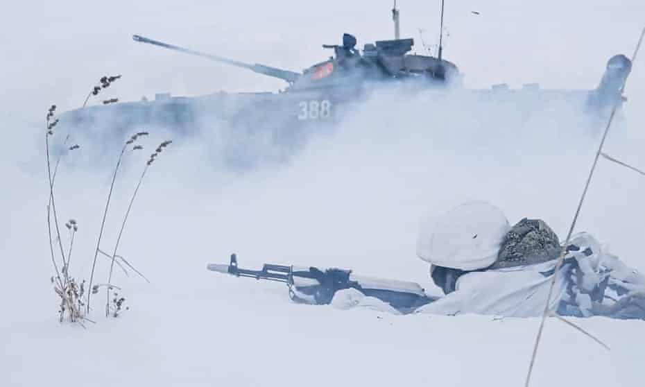 Russian soldiers attend a military training at the Yurginsky training ground in the Kemerovo region, Russia