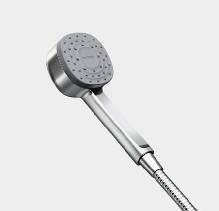 Una fotografía del producto de un cabezal de ducha con filtro de mano Canopy