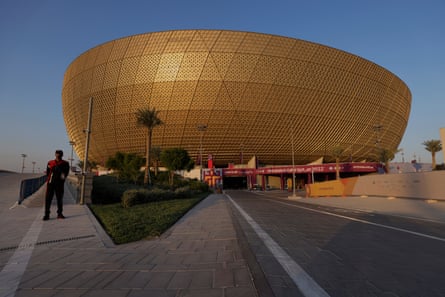 Une vue du stade Lusail, l'un de ceux construits pour la Coupe du monde du Qatar