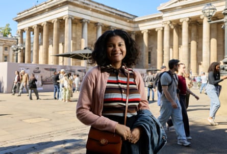 Cydney standing outside the British Museum
