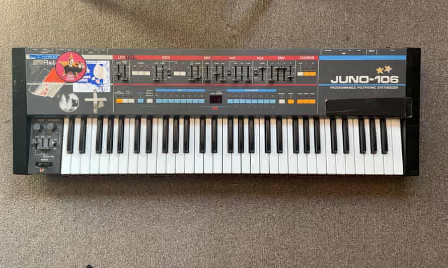 A Juno synthesiser given to Julian Hamilton as a child