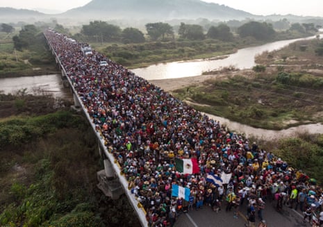 Honduran migrant train heading to the US