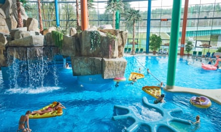 Main pool with slides and jacuzzi, Akvapark, Druskininkai,