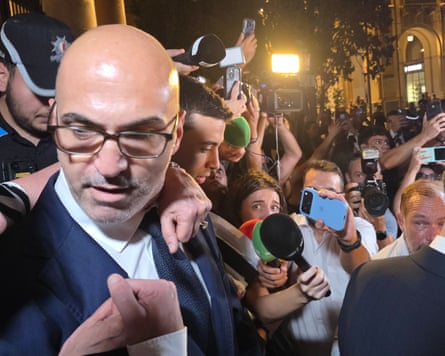 Yorgen Fenech surrounded by crowds of reporters Yorgen Fenech surrounded by crowds of reporters