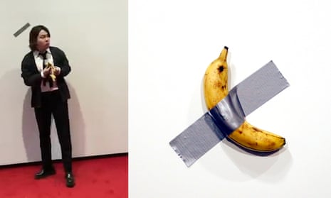‘Hungry’ South Korean student eats banana from $120,000 artwork – video