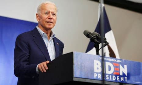 Joe Biden speaks in Davenport, Iowa, on 11 June. 