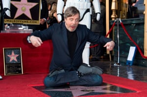 Los Angeles, US. Star Wars actor Mark Hamill is honoured with a star on the Hollywood Walk of Fame