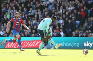 Iheanacho scores the opening goal.