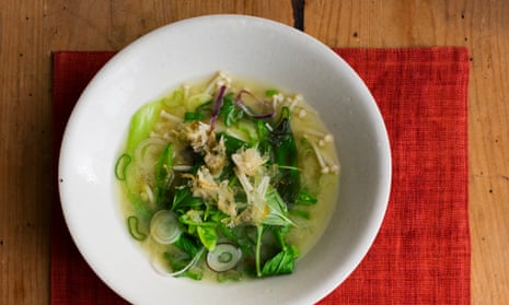 Miso vegetable soup: ‘Quietly sustaining rather than filling.’