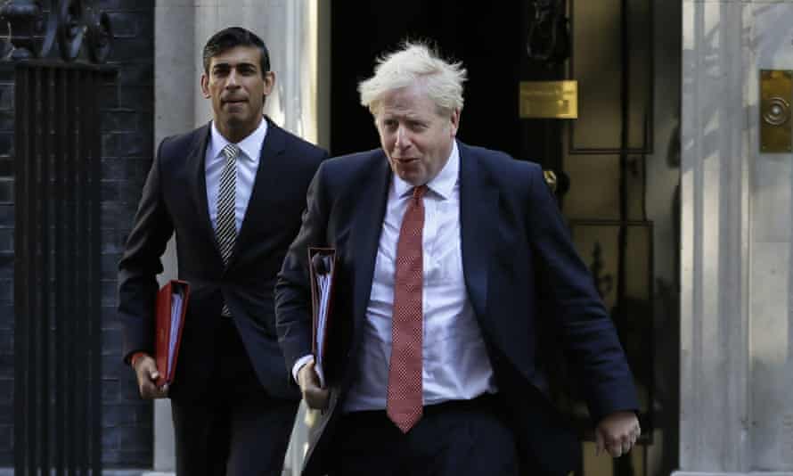 The prime minister, Boris Johnson, and the chancellor of the exchequer, Rishi Sunak