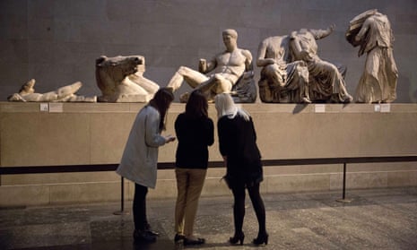Sculptures removed from the Parthenon at the British Museum.