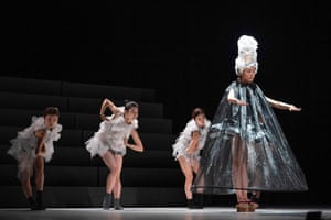 The dress rehearsal for Vinyl Umbrella Komachi is held at the Kanagawa Arts theatre in Yokohama
