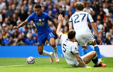 Morgan Rogers in action for Chelsea against Brighton