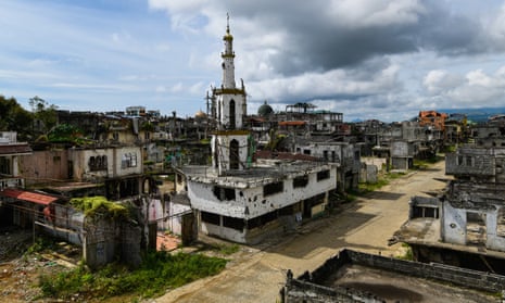 The ruined city of Marawi, which was taken over by Isis in May 2017 and recaptured after a five-month battle