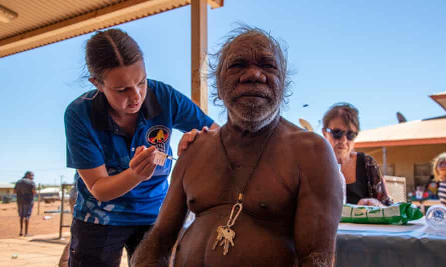 Members of the local community getting vaccinated against coronavirus