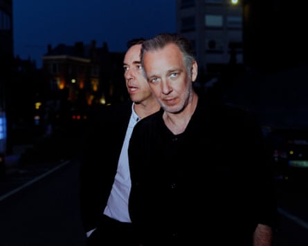 Nighttime shot of David and Stephen Dawaele of Soulwax