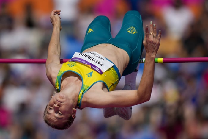 Eleanor Patterson of Australia competes in the women’s high jump final.