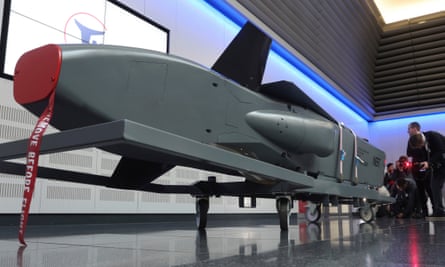 A Taurus KEPD 350 cruise missile in the showroom of defence contractor MBDA in Schrobenhausen, Germany, 5 March 2024.