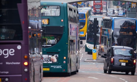 Buses on Oxford Road, Manchester