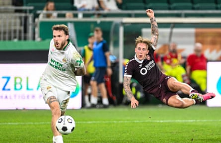 Calvin Miller finishes acrobatically to put Hearts ahead in extra time