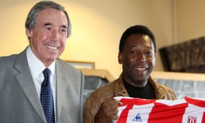 Gordon Banks and Pelé at a charity event