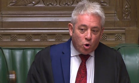 Speaker of the House of Commons John Bercow during Prime Minister’s Questions (PMQs) on 17 October.