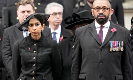 Suella Braverman with the foreign secretary, James Cleverly,
